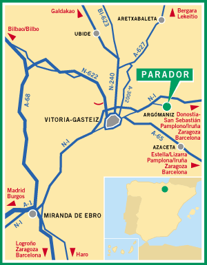 Parador Argomaniz map