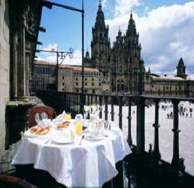 Santiagode Compostela Parador view from balcony  