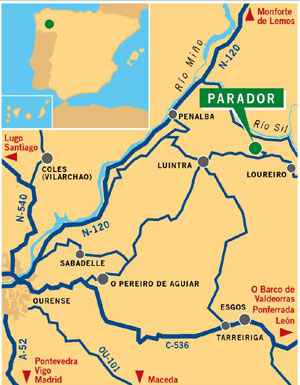 Parador Santo Estevo map